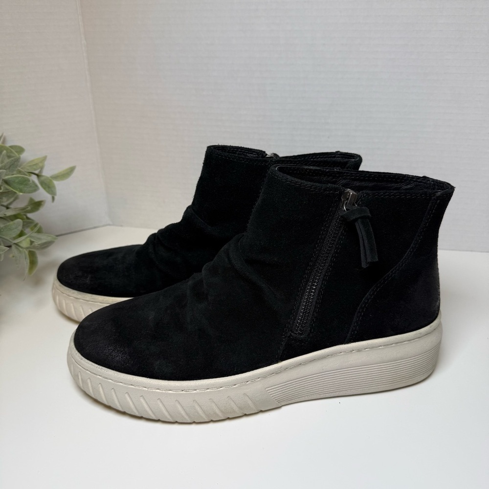 Sofft Portland, Black Suede Shoes/Booties Luxe Leather Fall Essentials Size 9.5M - Picture 10 of 16